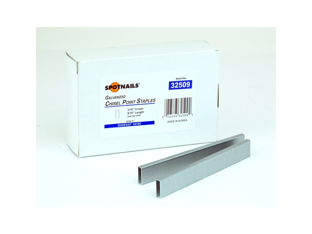 Spotnails 32509 54 Series 3/16" Crown 9/16" Staples (100,000) Allen