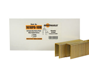 S2 Type Wide Crown 2" 16 Gauge Staples - Spotnails 1616PG (10,000)