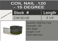 Spotnails CW8D113 2-3/8" Coil Nails